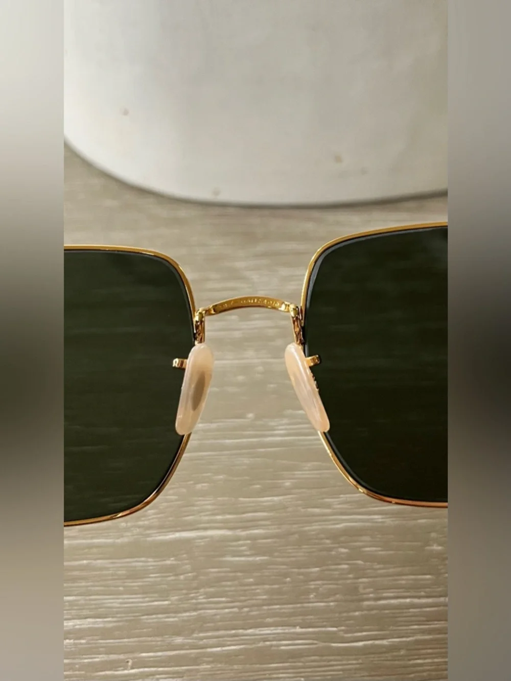 Ray-Ban Sunglasses RB1971 Square Reverse 9147/31 54/9 Women's Gold/ G-15 Green - Picture 9 of 16